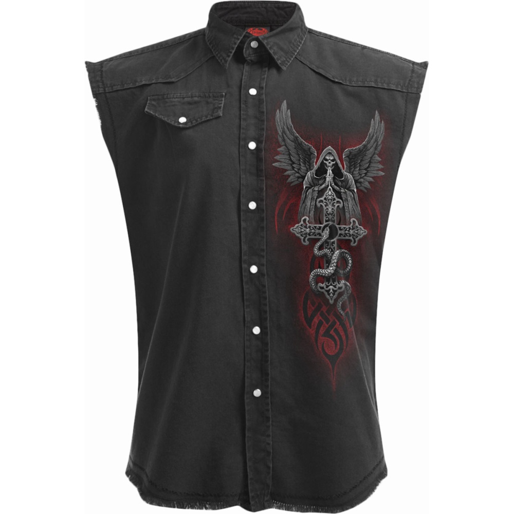 Spiral - THE DEAD Ärmelloses Arbeitshemd - Schwarz